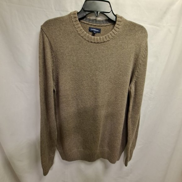 CROFT & BARROW Crew Neck Sweater Olive Size Medium